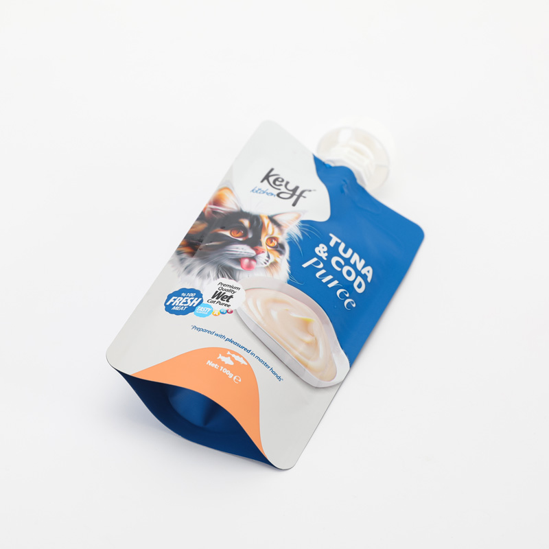Customized Printing Wet Pet Food Cat Food Meat Packaging Self-supporting Nozzle Bag