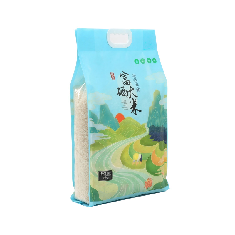 Factory Standard Empty Laminated Plastic Packing Grain Rice Bag 25KG 50kg 100KG Bag of Rice Grain Stand up Bag