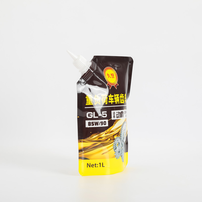 Industrial Chemicals Plastic Packaging Bag  Durable Automotive Oil Packaging Bag with Spout for Easy Dispensing