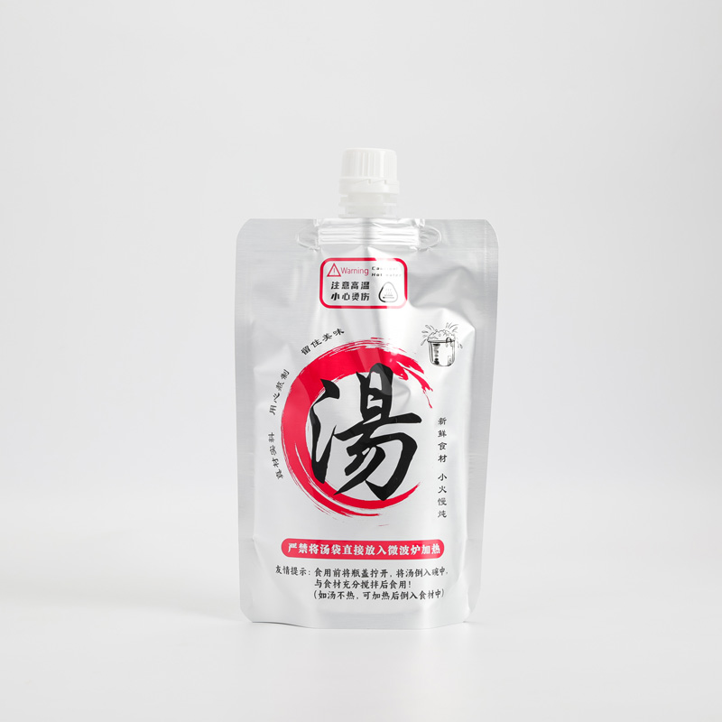Custom Reusable Stand up Spout Pouch BBQ Sauce Packaging Ketchup Roasted Food Sauce Bag Seasoning Packaging