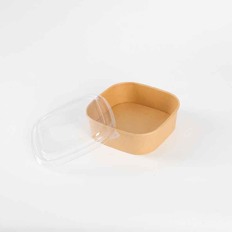 Square Paper Bowl Disposable Paper Take Away Lunch Bowl