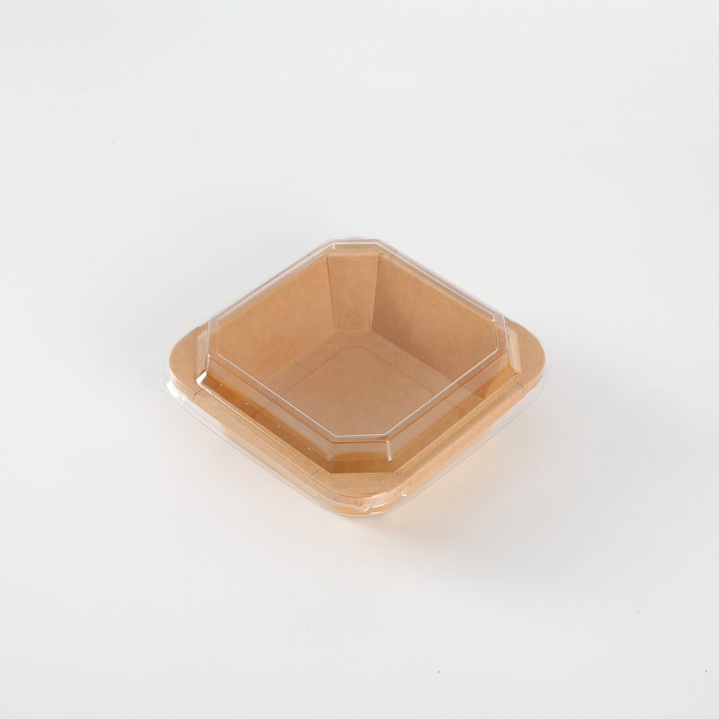 Disposable Thickened Kraft Paper Food Grade Lunch Box for Sushi Noodle Baby Food Take-Out Fruit Cut Packing Octagon