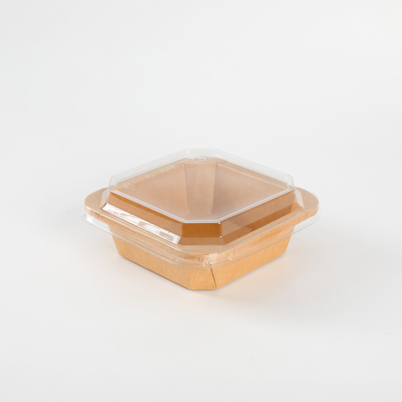 Disposable Thickened Kraft Paper Food Grade Lunch Box for Sushi Noodle Baby Food Take-Out Fruit Cut Packing Octagon