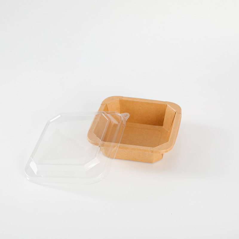 Disposable Thickened Kraft Paper Food Grade Lunch Box for Sushi Noodle Baby Food Take-Out Fruit Cut Packing Octagon