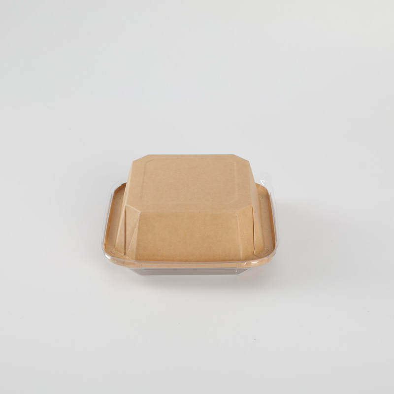 Disposable Thickened Kraft Paper Food Grade Lunch Box for Sushi Noodle Baby Food Take-Out Fruit Cut Packing Octagon
