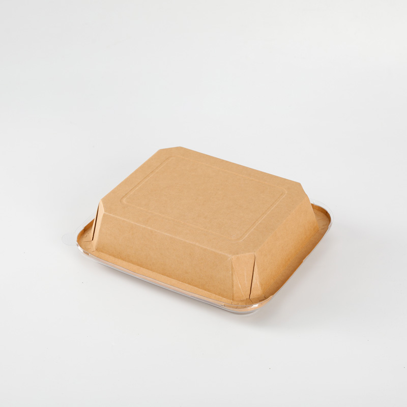 New Design Rectangular Octagon Takeaway Fruit Box Kraft Paper Octagonal Bowls With Lid