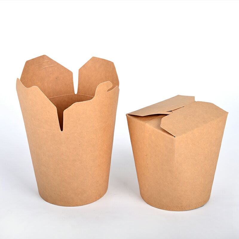 Customizable Matt Lamination  Kraft Paper Food Grade Takeaway Box for Sushi Noodle Box