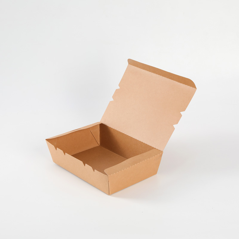 Fast Food Pizza Sandwich Sushi Box Kraft Food Packaging Take Away Paper Box Disposable Bento To-go Lunch Box