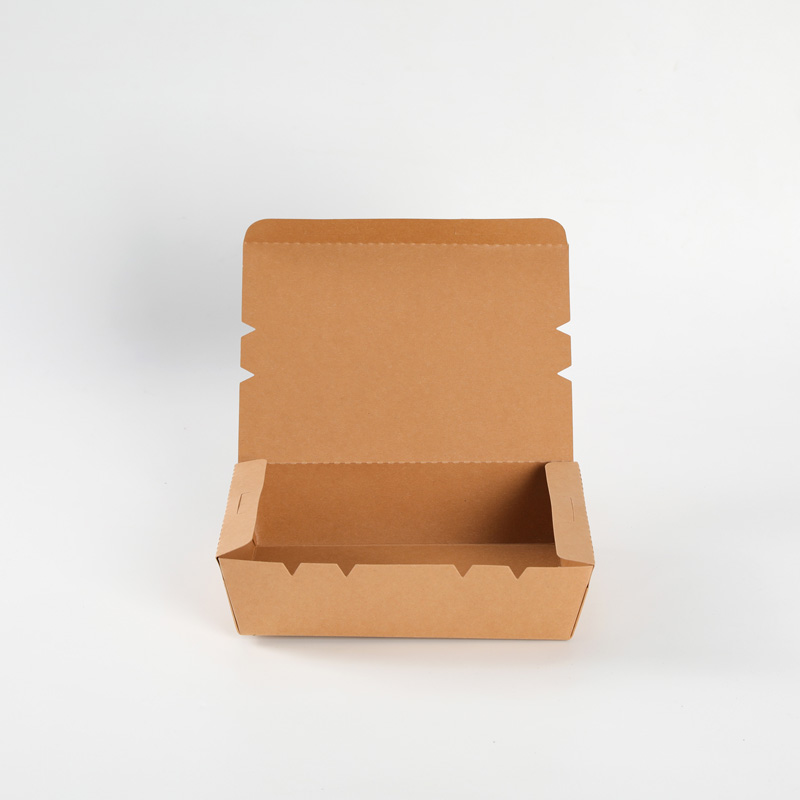 Fast Food Pizza Sandwich Sushi Box Kraft Food Packaging Take Away Paper Box Disposable Bento To-go Lunch Box