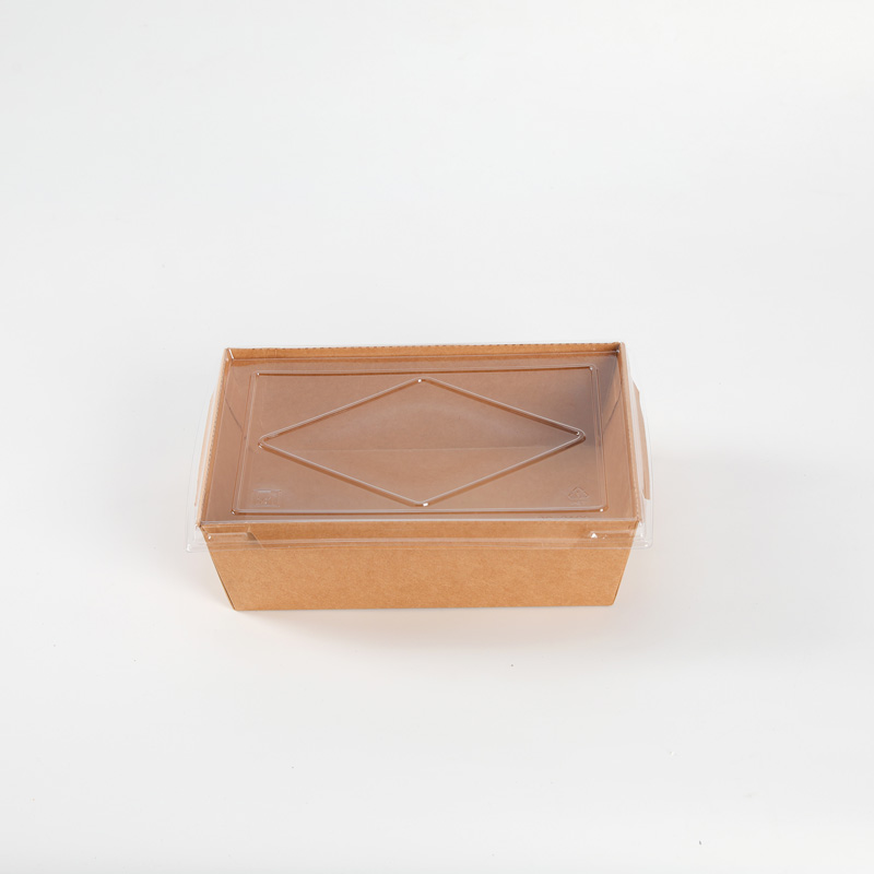 Kraft Lunch Food Boxes Microwave Safe Leak Grease Resistant for Restaurant and Catering Disposable Salad Paper Boxes