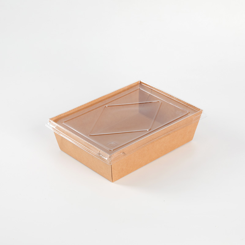 Kraft Lunch Food Boxes Microwave Safe Leak Grease Resistant for Restaurant and Catering Disposable Salad Paper Boxes
