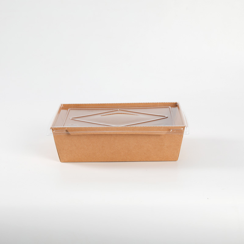 Kraft Lunch Food Boxes Microwave Safe Leak Grease Resistant for Restaurant and Catering Disposable Salad Paper Boxes