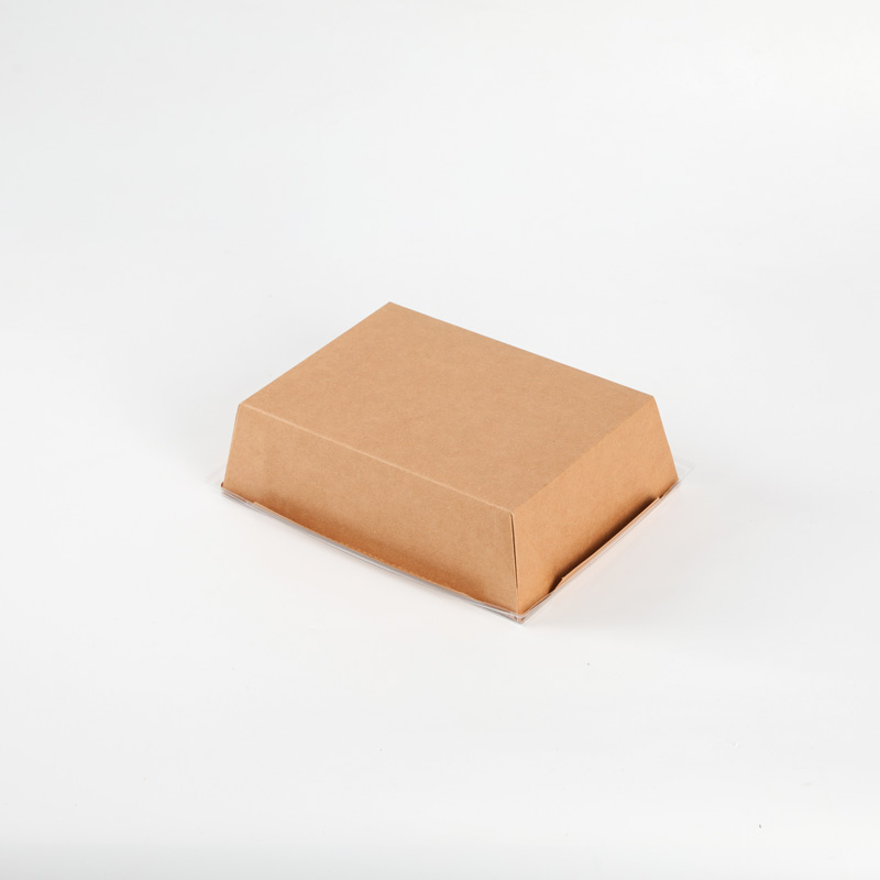 Kraft Lunch Food Boxes Microwave Safe Leak Grease Resistant for Restaurant and Catering Disposable Salad Paper Boxes