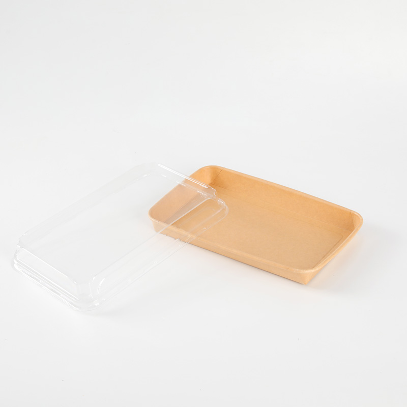 Disposable Kraft Paper Sushi Tray Waterproof Oil-Proof Packable Popular Style Picnic Sushi Box Supplier