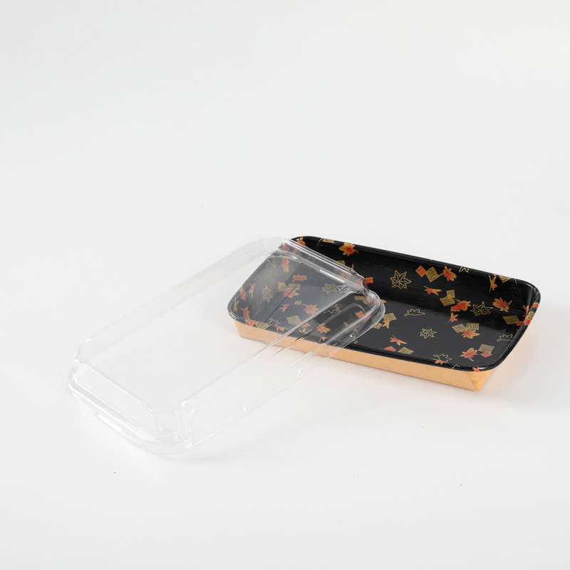 Disposable Kraft Paper Sushi Tray Waterproof Oil-Proof Packable Popular Style Picnic Sushi Box Supplier