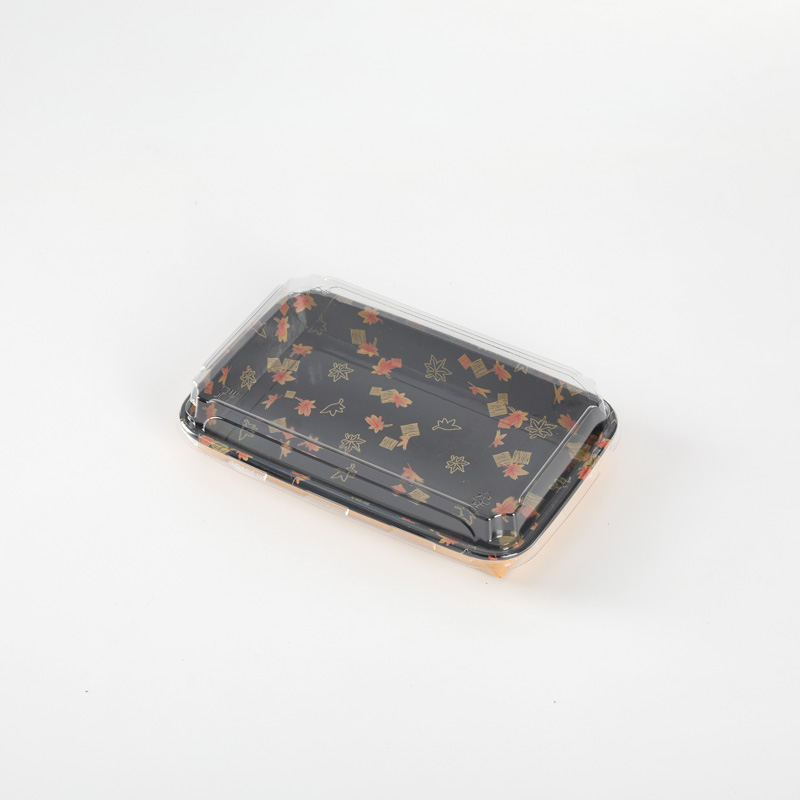 Disposable Kraft Paper Sushi Tray Waterproof Oil-Proof Packable Popular Style Picnic Sushi Box Supplier