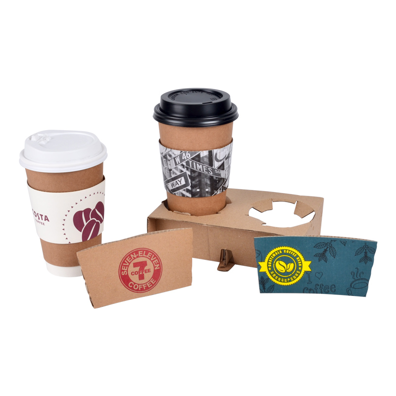 Custom Printed Disposable Double Wall Coffee Cup Sleeve Hot Paper Cup with Logo