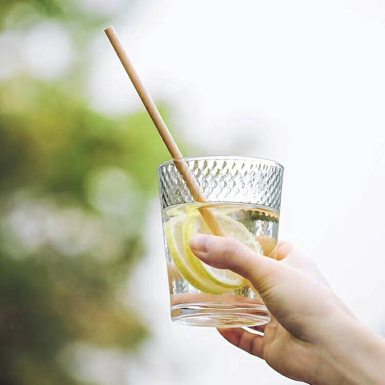 Compostable Degradable Custom Paper Straws Disposable Bubble Tea Juice Berverage Paper Straw