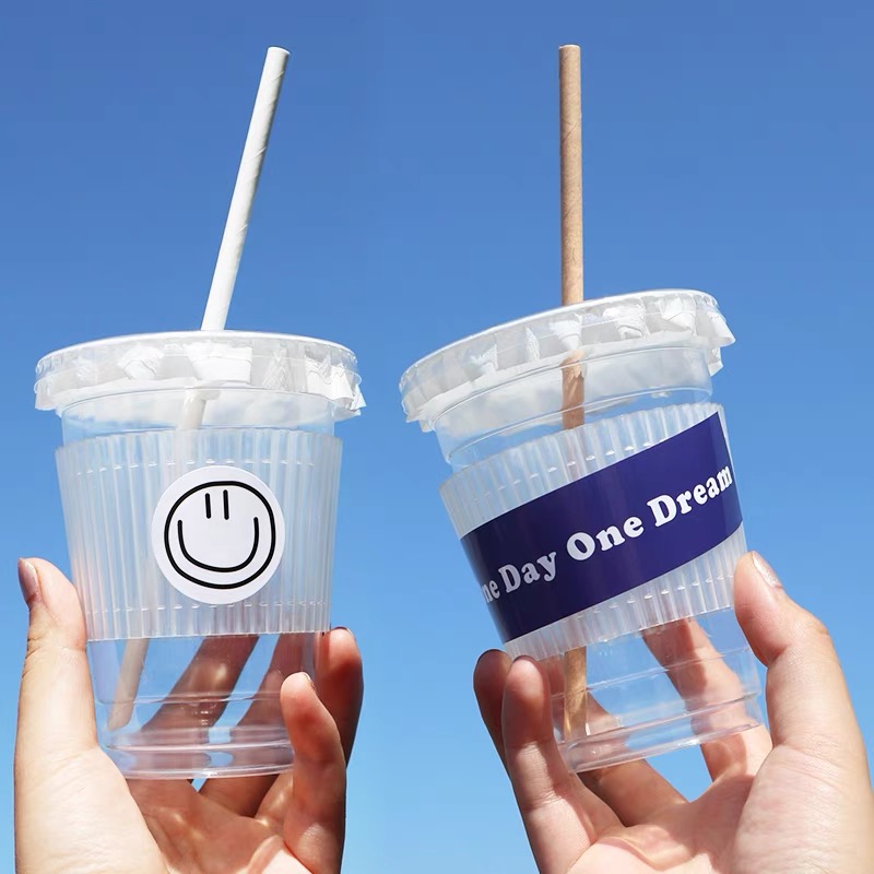 Compostable Degradable Custom Paper Straws Disposable Bubble Tea Juice Berverage Paper Straw