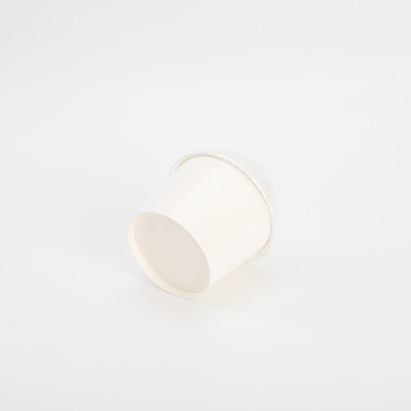 Disposable Ice Cream Cup Yogurt Bowl Lid Single Wall Biodegradable Waterproof Food Grade Craft Paper Material Recycled