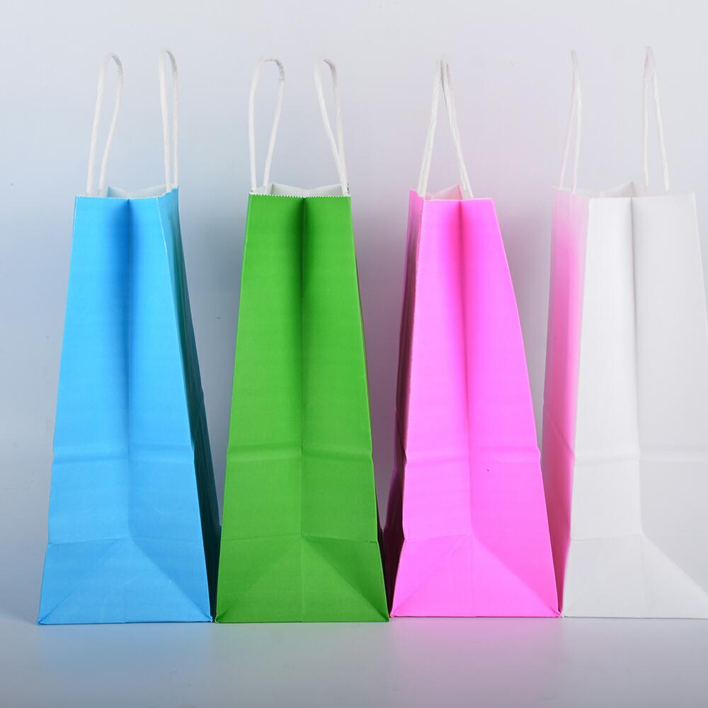 High-End Brown Paper Bag Craft Paper Coated for Take Out Pizza Milk Sugar Cakes Pet Food Supermarket Use