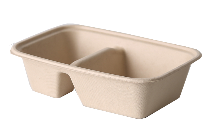 Biodegradable Sugarcane Fiber Rectangle Sushi Noodles Potato Chips Disposable Food Container