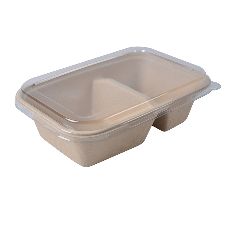 Biodegradable Sugarcane Fiber Rectangle Sushi Noodles Potato Chips Disposable Food Container