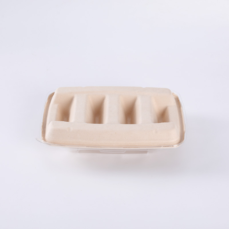 Biodegradable Compostable Disposable Sugarcane Bagasse Pulp Taco Box Packaging Takeaway Taco Holder