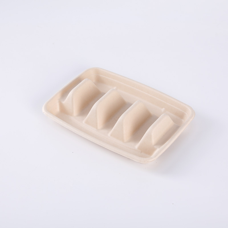 Biodegradable Compostable Disposable Sugarcane Bagasse Pulp Taco Box Packaging Takeaway Taco Holder