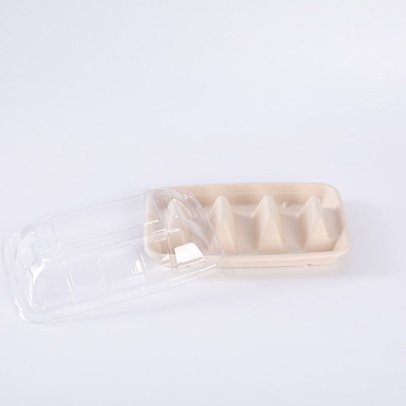 Biodegradable Compostable Disposable Sugarcane Bagasse Pulp Taco Box Packaging Takeaway Taco Holder