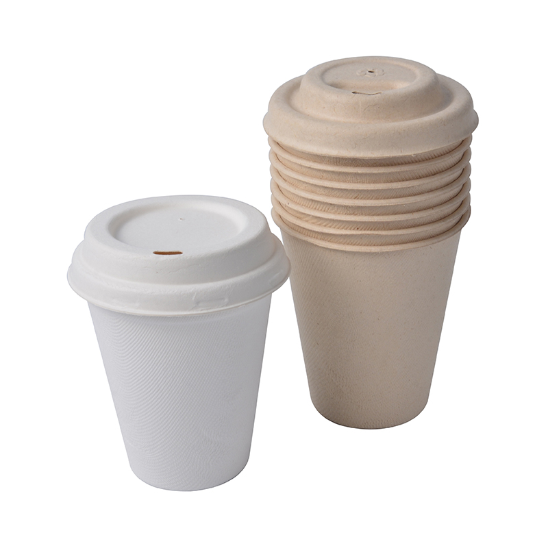 Biodegradable Packaging Customized Sugarcane Bagasse Cups Compostable Coffee Cups With Lid Compostable Takeaway Coffee Cups