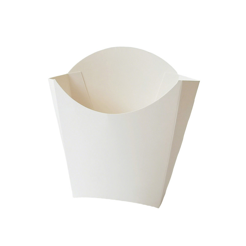Disposable Snack Containers/French Fry Box Holders Cups, Set of 50 White Paper Snack Holders - Snack Containers