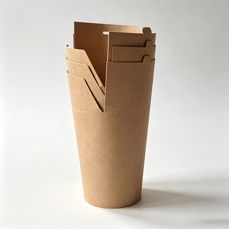 Compostable Coffee Cups drink directly butterfly cup Eco Friendly Disposable Paper Cups without lid and straw