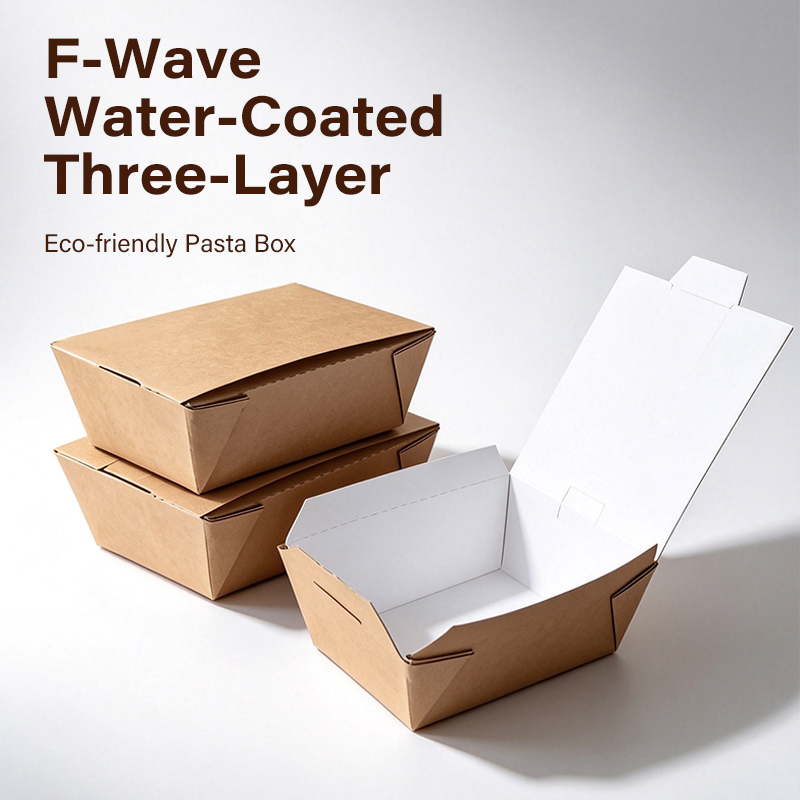 Eco-Friendly Biodegradable Disposable Pasta Box with PET Coating for Oven and Sushi