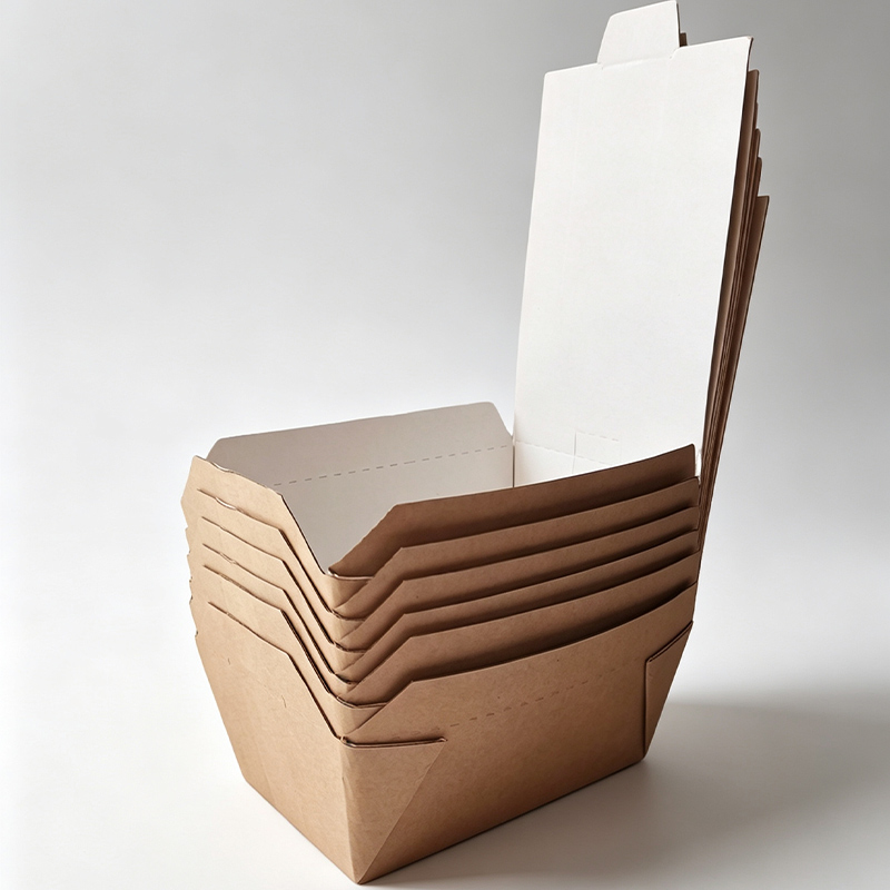 Eco-Friendly Biodegradable Disposable Pasta Box with PET Coating for Oven and Sushi